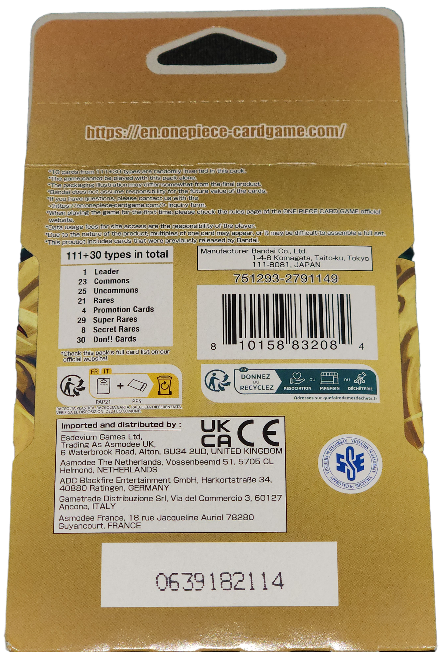 One Piece Premium Booster - Sleeved Booster Pack