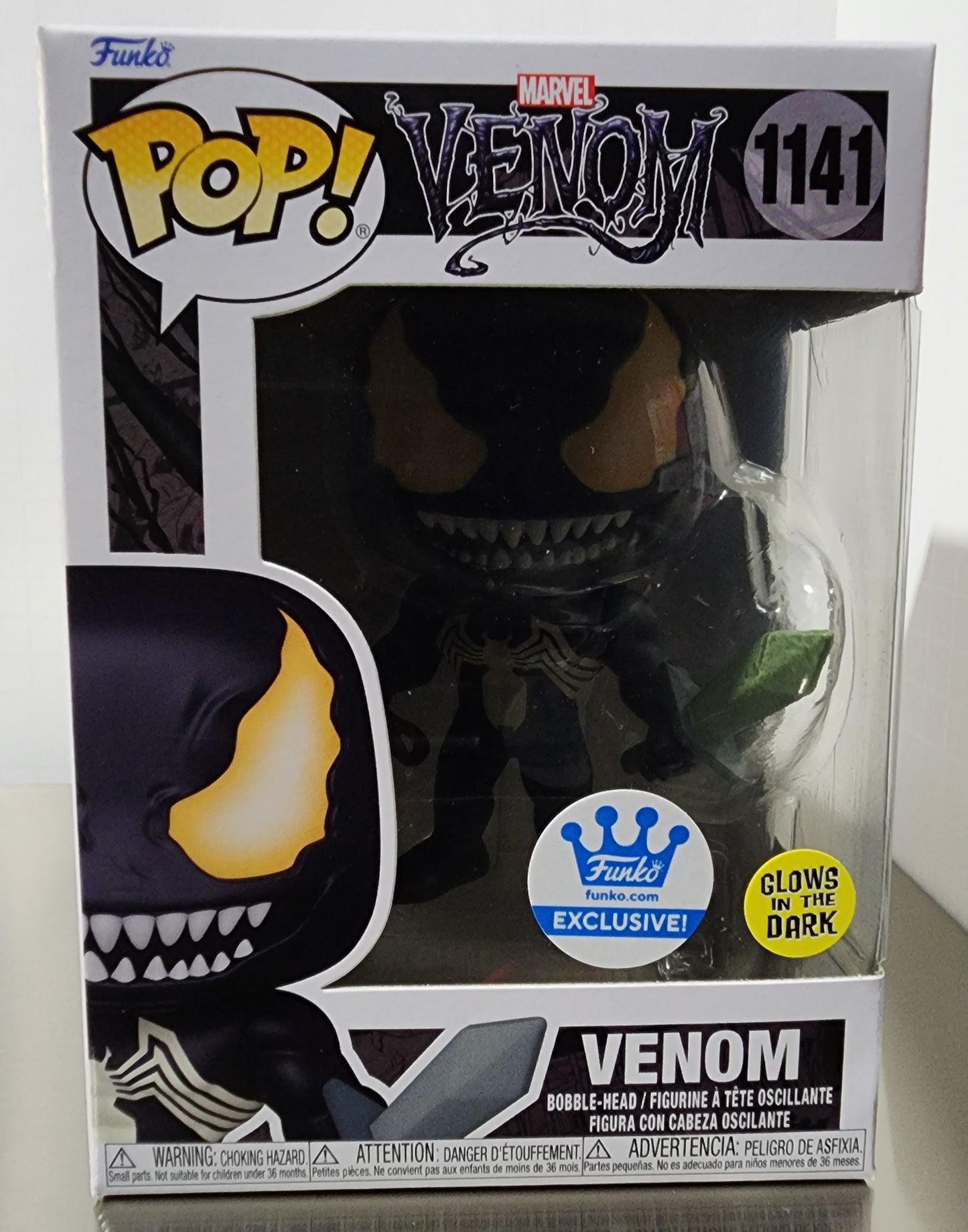 MARVEL VENOM 1141 Funko POP - GLOWS IN THE DARK- FUNKO EXCLUSIVE