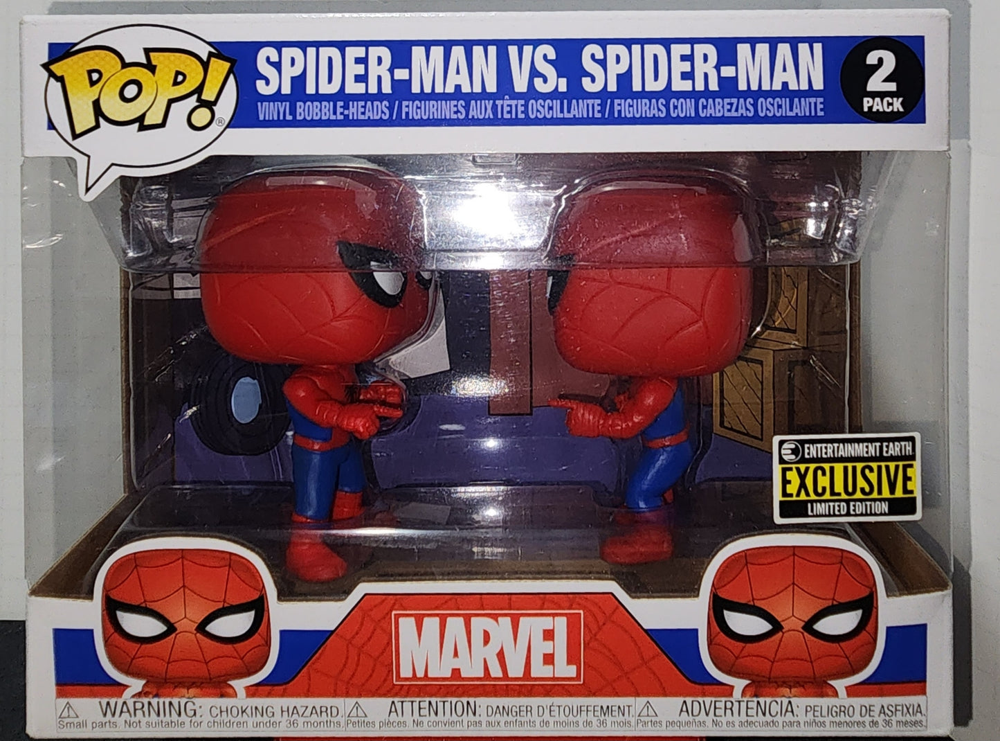 Marvel: Spider VS. Spider-Man Funko pop 2-Pack Entertainment Earth Exclusive